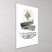 Moderne Abstracte Boho Style Waterverf zwart-wit Folie Afdrukken (Laagn)