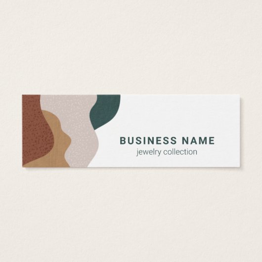 Moderne Abstracte Boho Veroorkaart Mini Visitekaartjes (Achterkant)
