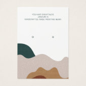 Moderne Abstracte Boho Veroorkaart Visitekaartje (Achterkant)