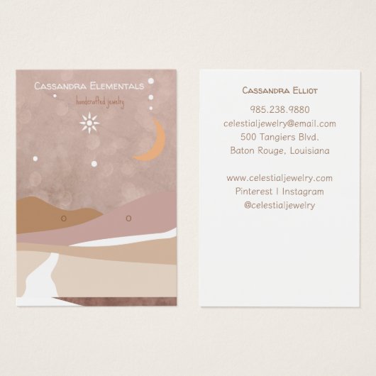 Moderne Abstracte Boho Visitekaartje (Voorkant /achterkant)