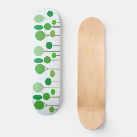 Moderne Abstracte bomen Persoonlijk Skateboard (Voorkant)