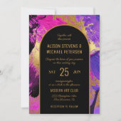 Moderne abstracte boog PHOTO bruiloft Kaart (Voorkant)