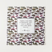 Moderne Abstracte boom Art Inspirerend Rumi Quote Wandkleed (Voorkant)