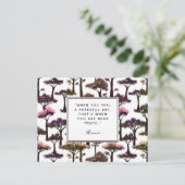 Moderne Abstracte boomkunst inspirerend vredescita Briefkaart (Staand voorkant)