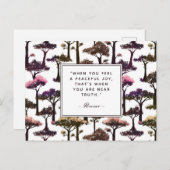 Moderne Abstracte boomkunst inspirerend vredescita Briefkaart (Voorkant / Achterkant)