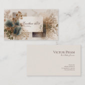 Moderne Abstracte botanische aardse collage Visitekaartje (Voorkant / Achterkant)