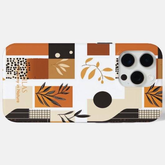 Moderne Abstracte Botanische Aardse Minimalist Case-Mate iPhone Case (Achterkant (horizontaal))