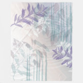 Moderne Abstracte Botanische Blad Fleece Deken (Voorkant)