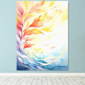 Moderne Abstracte Botanische Canvasprint Canvas Afdruk (Insitu (Houten vloer))