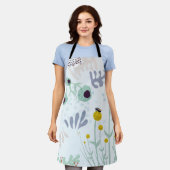 Moderne Abstracte Botanische Gele Billy Button Apr Schort (Gedragen)
