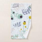 Moderne Abstracte Botanische Gele Billy Button Bad Handdoek (Handdoek)