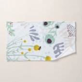 Moderne Abstracte Botanische Gele Billy Button Bad Handdoek (Handdoek)