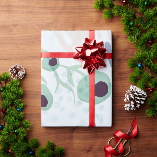 Moderne Abstracte Botanische Gele Billy Button Cadeaupapier (Feestdagen Geschenken)