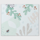 Moderne Abstracte Botanische Gele Billy Button Cadeaupapier (Vlak)