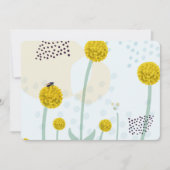 Moderne Abstracte Botanische Gele Billy Button Kaart (Voorkant)