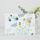 Moderne Abstracte Botanische Gele Billy Button Kaart (Staand voorkant)
