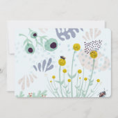 Moderne Abstracte Botanische Gele Billy Button Kaart (Voorkant)