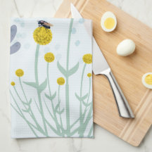 Moderne Abstracte Botanische Gele Billy Button