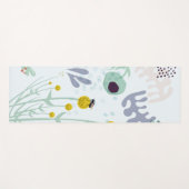 Moderne Abstracte Botanische Gele Billy Button Yogamat (Voorkant (horizontaal))