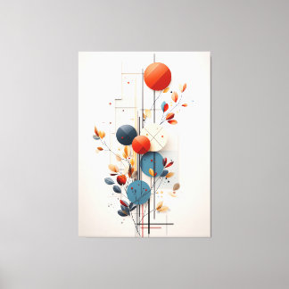 Moderne Abstracte Botanische Geometrie Canvas Afdruk