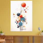 Moderne Abstracte Botanische Geometrie Canvas Afdruk (Insitu (Woonkamer))