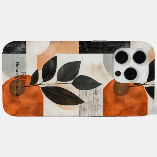 Moderne Abstracte botanische kunst - Aardse minima Case-Mate iPhone Case (Achterkant (horizontaal))