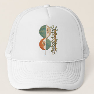 Moderne Abstracte Botanische Kunstprint, Minimalis Trucker Pet