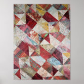 Moderne Abstracte botanische lappendeken Poster (Voorkant)