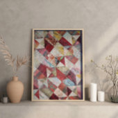 Moderne Abstracte botanische lappendeken Poster