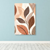 Moderne Abstracte botanische muurschildering. Canvas Afdruk (Insitu (Houten vloer))