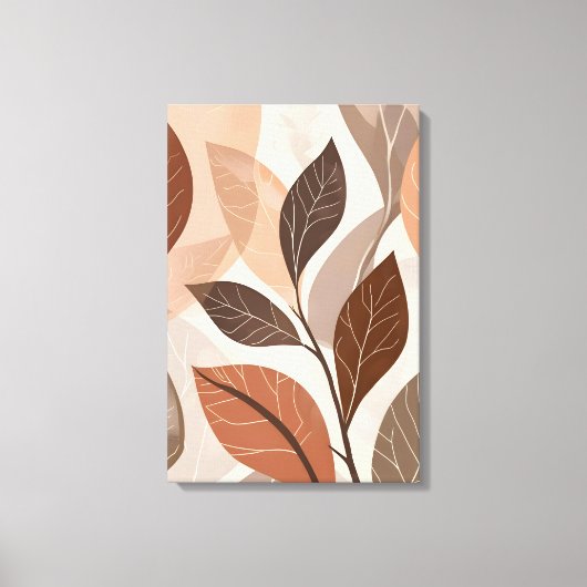 Moderne Abstracte botanische muurschildering. Canvas Afdruk (Voorkant)
