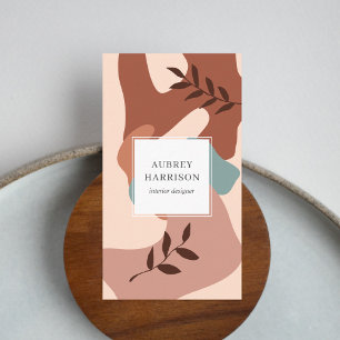 Moderne Abstracte botanische Visitekaartje