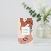 Moderne Abstracte botanische Visitekaartje (Staand voorkant)