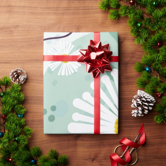 Moderne Abstracte Botanische Zeeaster Cadeaupapier (Feestdagen Geschenken)