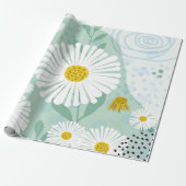 Moderne Abstracte Botanische Zeeaster Cadeaupapier (Uitgerold)