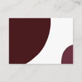 Moderne Abstracte Bourgogne virtuele bruiloft - Ge Informatiekaartje (Achterkant)