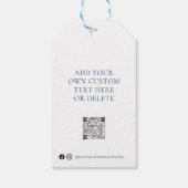 Moderne Abstracte Boutique QR-code Cadeaulabel (Achterkant)