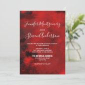 Moderne Abstracte  bruiloft met stijlvol zwart en  Kaart (Staand voorkant)