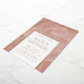 moderne abstracte bruiloft met zwart goud folie uitnodiging (Gedraaid)