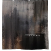 Moderne Abstracte bruine artistiek Douchegordijn (Voorkant)