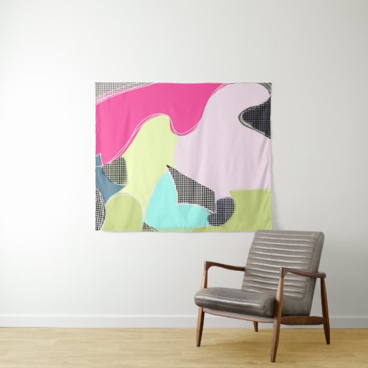 Moderne abstracte bucho tapestry wandkleed (In Situ (horizontaal))