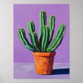 Moderne Abstracte Cactus Muur Kunst Print, Cactus Poster (Voorkant)