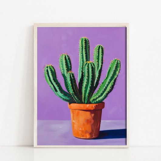 Moderne Abstracte Cactus Muur Kunst Print, Cactus Poster