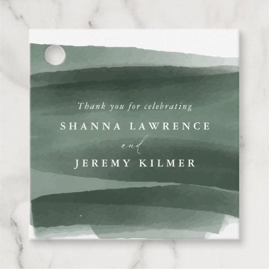 Moderne Abstracte cadeau voor officiële bruiloft Bedankjes Labels (Voorkant)
