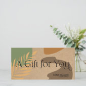 Moderne abstracte cadeaukaart (Staand voorkant)