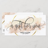 Moderne abstracte cadeaukaart (Voorkant / Achterkant)