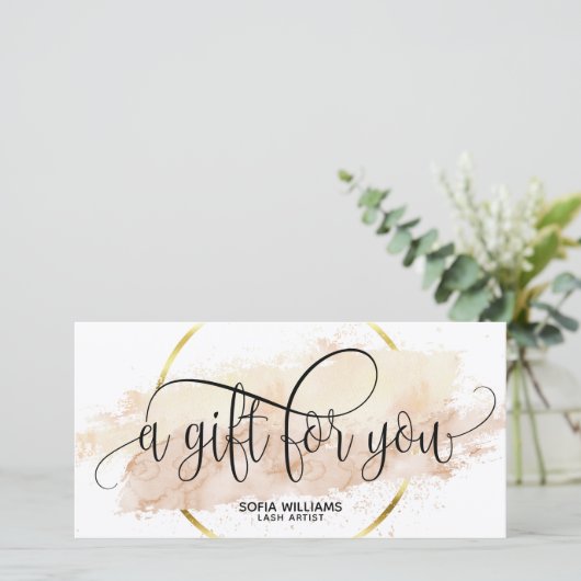 Moderne abstracte cadeaukaart (Staand voorkant)