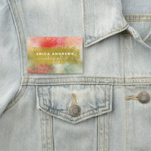 Moderne Abstracte Calligrafie Script Makeup Artist Naamplaatje (In situ)