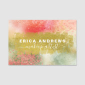 Moderne Abstracte Calligrafie Script Makeup Artist Naamplaatje (Voorkant)