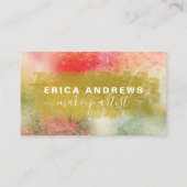 Moderne Abstracte Calligrafie Script Makeup Artist Visitekaartje (Voorkant)